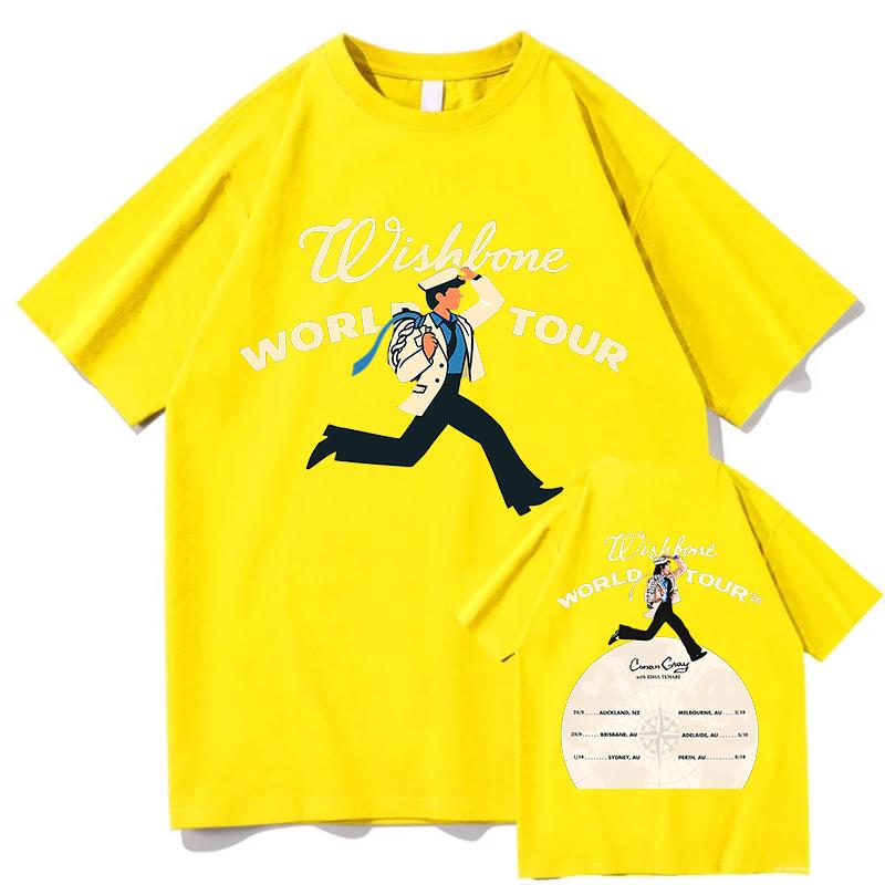 Conan Gray Wishbone World Tour 26 Tshirts Unisex Women Summer Cotton Clothing Casual Fashion Round Neck Short Sleeved Tee