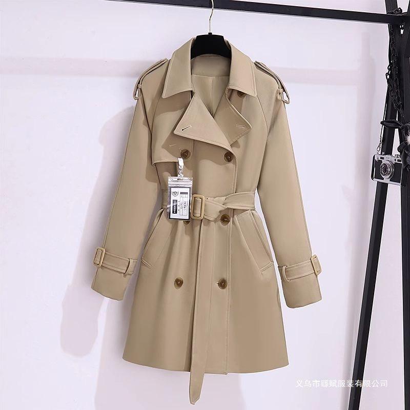 Trenchcoat Damen neuer Frühling und Herbst kleiner Sinn mittlerer und langer Taille Temperament beliebter Mantel dieses Jahr