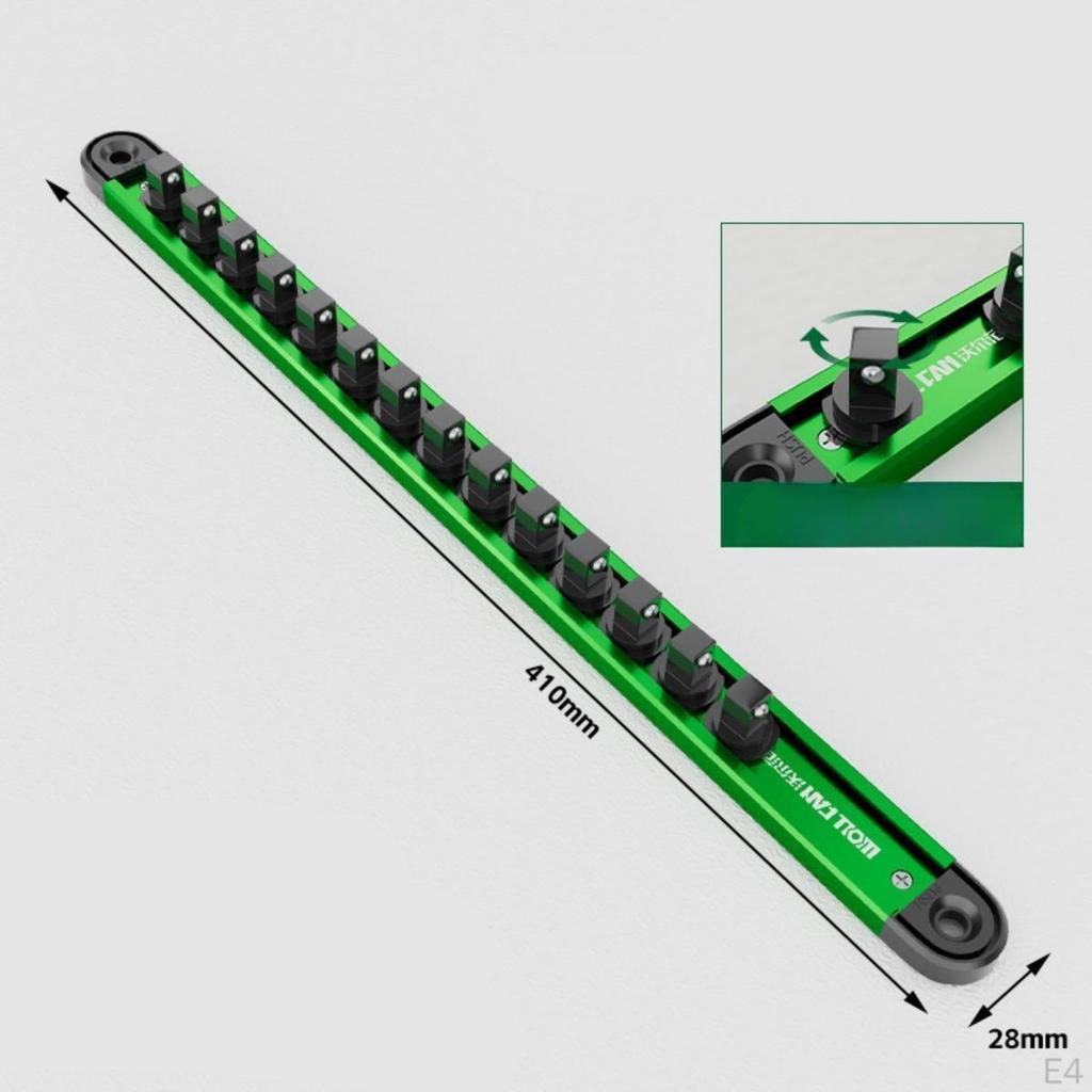 Socket Holder Rack Degree Rotation Buckle Lightweight Multipurpose for Garage Workshop