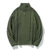 Autumn Winter Crew Neck Wool Cable Knit Sweater - Couple Horse Design, Trendy and Versatile
