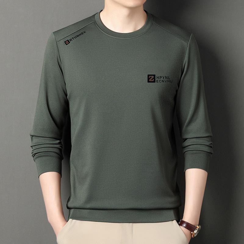 Young and Middle-aged Men's Crewneck Hoodie Autumn New Casual Long-sleeved Loose Men's Top Undershirt Tide