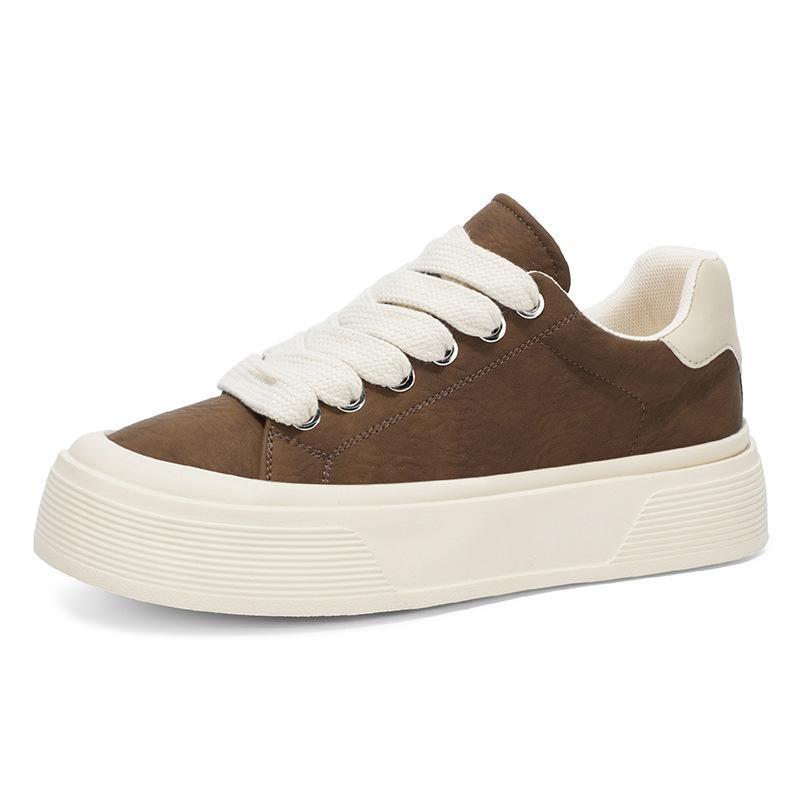 New thick-soled comfortable thick-soled casual shoes soft baseplate shoes 39 коричневый