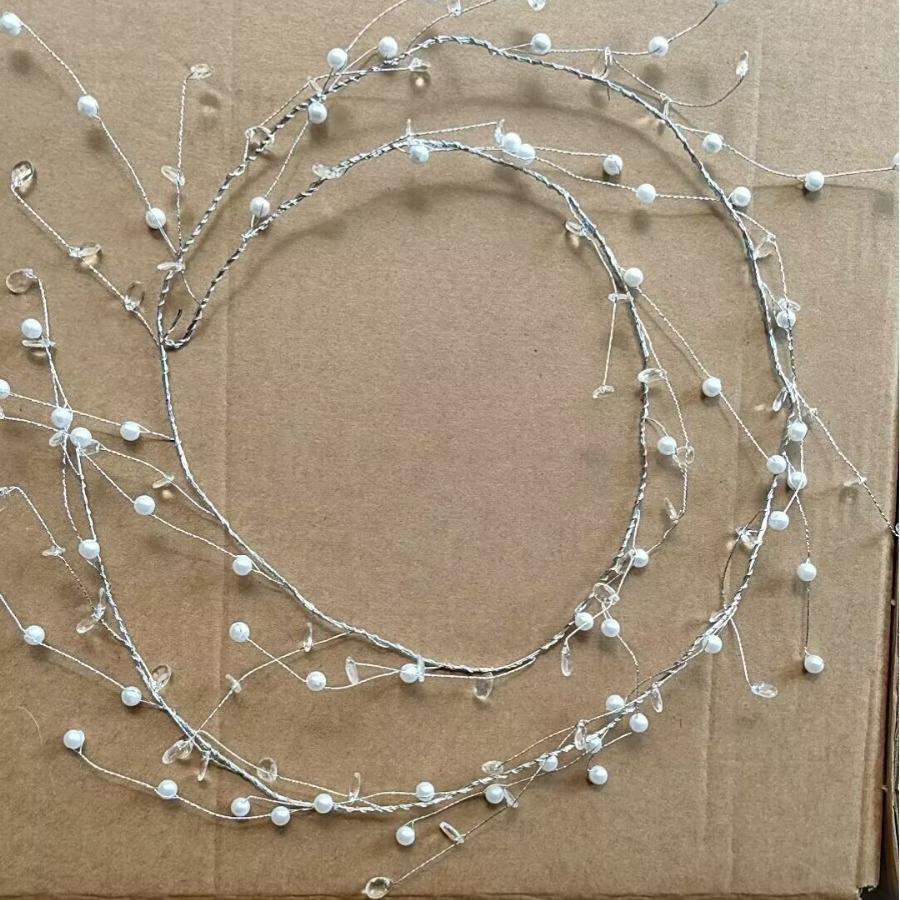 Wedding Acrylic Crystal Bead Strands with Aluminum Wire and Water Drop Design for Light Strings and Decorations