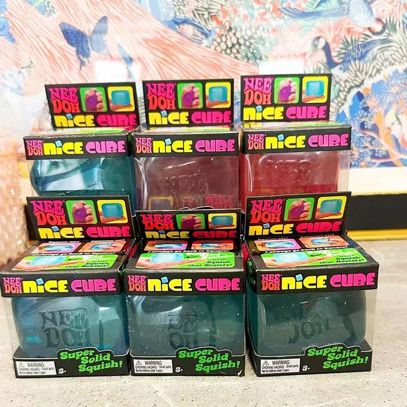 Schylling Needoh Nice Cube & Ice Cream Cone Shaped Soft Squeeze Fidget Toy Surprise Stress Relief Party Decor Gift