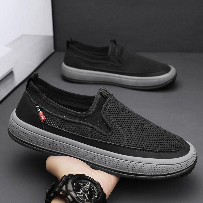 Spring and Summer Round Head Mesh Sports Shoes Flying Weaving Fashion Trend Sports and Leisure Shoes