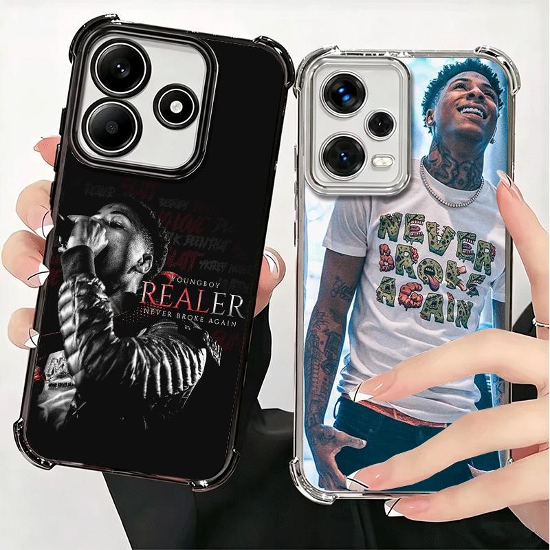 Rapper YoungBoy Plating Phone Case For Xiaomi Redmi Note 14 15 Pro Plus 13 12 11 11S 11T 10 9S 9 5G Anti-Fall Airabag Cover