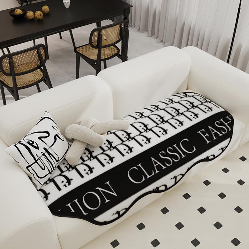 

Осенне-зимняя диванная подушка из искусственного кроличьего меха, скандинавская высококачественная нерегулярная ткань для чехла на диван, нескользящая утолщенная подушка для сиденья 90*90cm