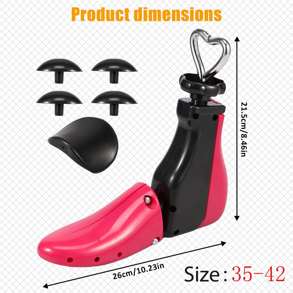 1/2Pcs Universal Shoe Stretcher Adjustable Boot Stretcher PC Sneaker Shoe Widener with Steel Shaft for Men and Women