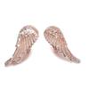 European American Style Rhinestone Crystal Angel Wings Stud & Clip Earrings