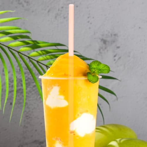 OUNONA Shaved Ice Spoon Straws, Disposable Plastic Spoon-Shaped Straws, Set of 300, Perfect for Ice Smoothies, Milkshakes, and Drinks, Large, Thick, C