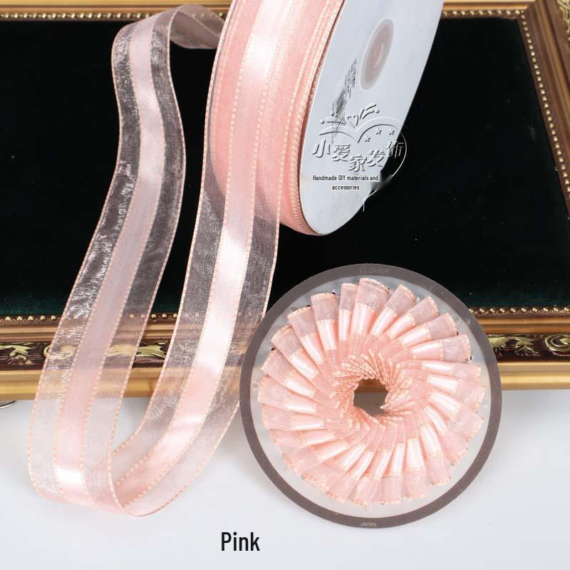 10 Yards 2.5/4cm Snow Yarn Ribbon with Jump Stitches for DIY Lolita Bow Hair Accessories