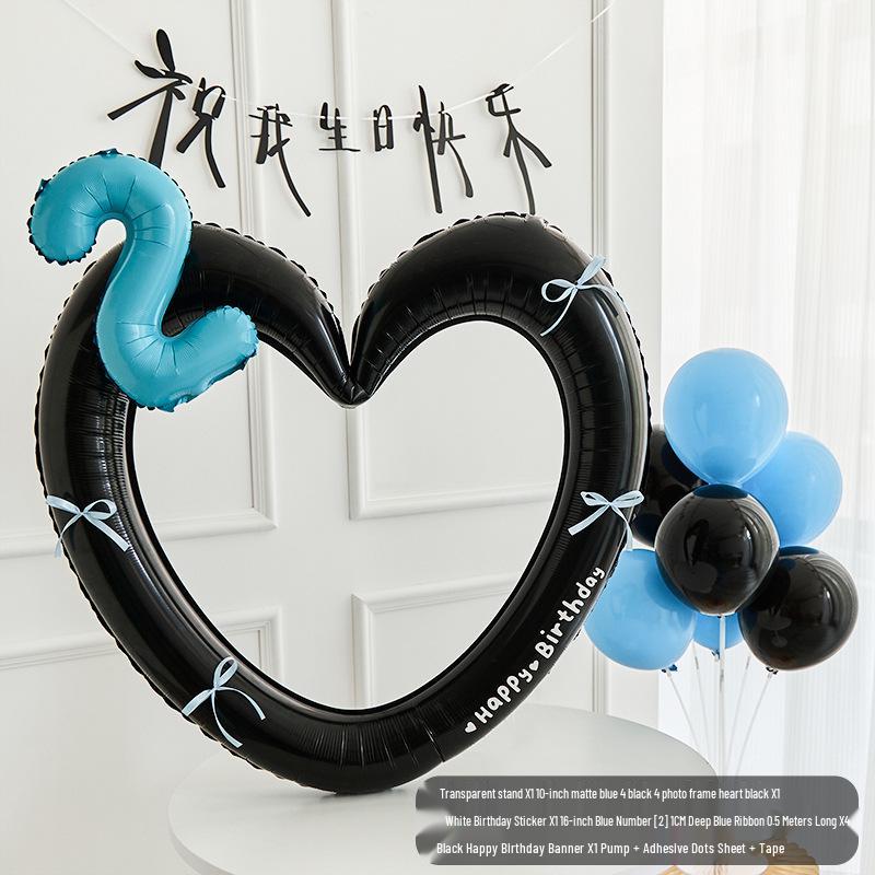 First Birthday Heart Photo Frame Balloon Decoration for Boys & Girls