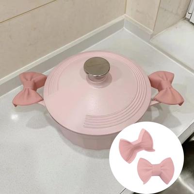 2 stücke Silikon Ofen Handschuhe Kreative Bogen Form Ofen Handschuhe Hitzebeständige Topflappen Für Kochen Mini Ofen Handschuhe Küche werkzeug