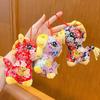 Creative Plush Horse Keychain Yuanbao Stuffed Animal Keyring Cartoon Steed Doll  Festive Decor