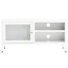 Vidaxl Szafka Pod Telewizor, Biała, 90X30X44 Cm, Stal I Szkło