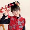 Velvet Bow Ancient Style Gege Headband Flower Hanfu Headwear Retro Chinese Style Headwear  Children