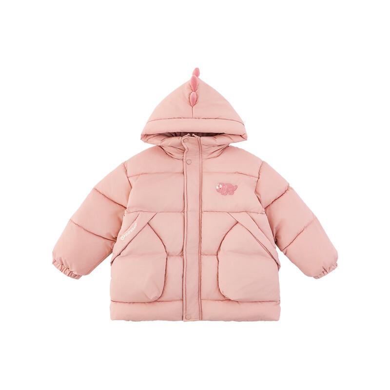 Youyou Boys  Dinosaur Hooded Winter Puffer Jacket 130cm розовый