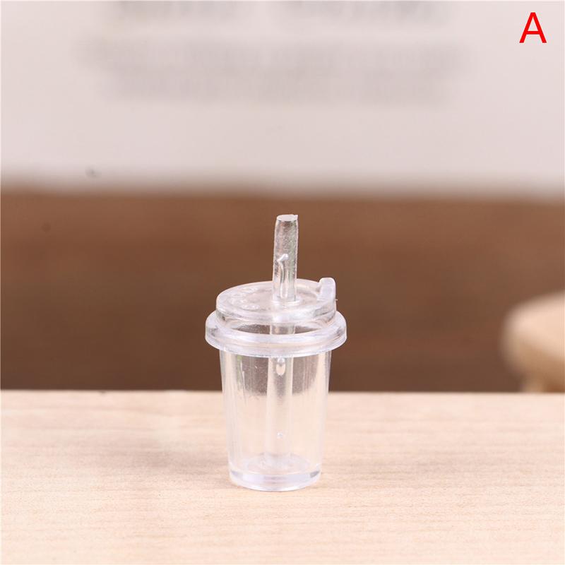 1/2/5pcs Doll House Home Furnishings Lovely Straw Drink Cup Model Mini Coffee Juice Milk Cups Miniature Dollhouse Mugs Drinks