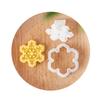 Christmas Snowflake Cookie Cutters Pressable Biscuits Mold Plastic Cookie Stamps DIY Cake Baking Tool Easy to Clean