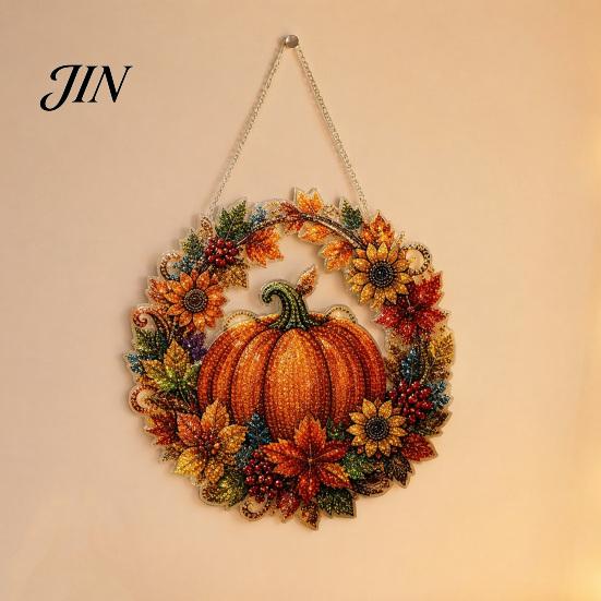 Sezonowy element dekoracyjny Dynia Akrylowy Dekor na Okno, Ornament Wianek Jesiennych Plonów na Święto Dziękczynienia Halloween, Wewnątrz Zewnątrz