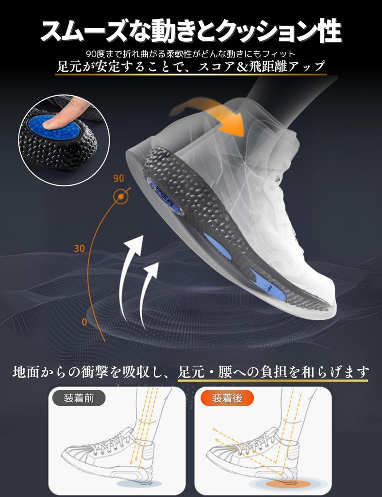 Prime Golf Golf Less Shock Increases Flying Increases Shifts Center of Assists Lower Body Does Not Get Golf Shoes Insole, Insoles, Fatigue,