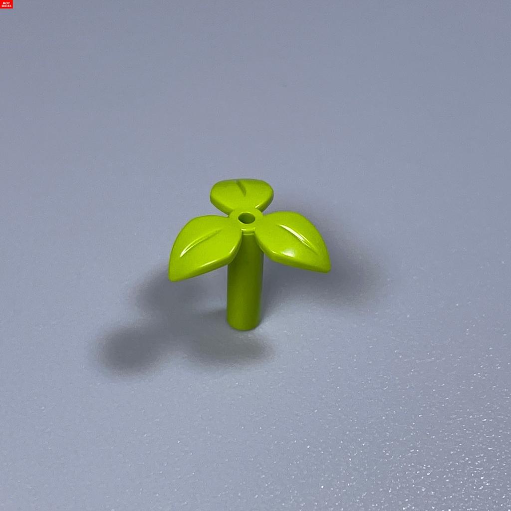Non-Toxic 20Pcs/Lot Moc Bricks 37695 Plant Stem With 3 Leaves And Bottom Pin City House Garden Buildings Blocks Accesories Chilren'S Toys