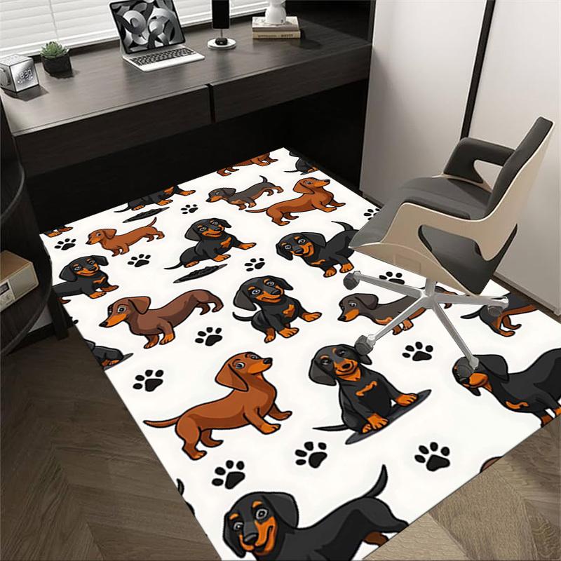1PC Dachshund paw prints Extra Large Non-Slip Floor carpet, Office, family, bedroom, Studio - Large Area RugJ0398