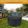 Kingling Patio Furniture Covers, 54 inch Round Patio Table Cover for Outdoor Furniture, Heavy Duty Waterproof Patio Table and Chair Set Cover Black -