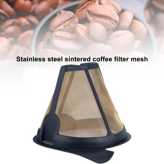 

Практичный удобный фильтр для кофе, бамбуковая многоразовая капельница для кофе для домашнего ситечка для кофе 1pc