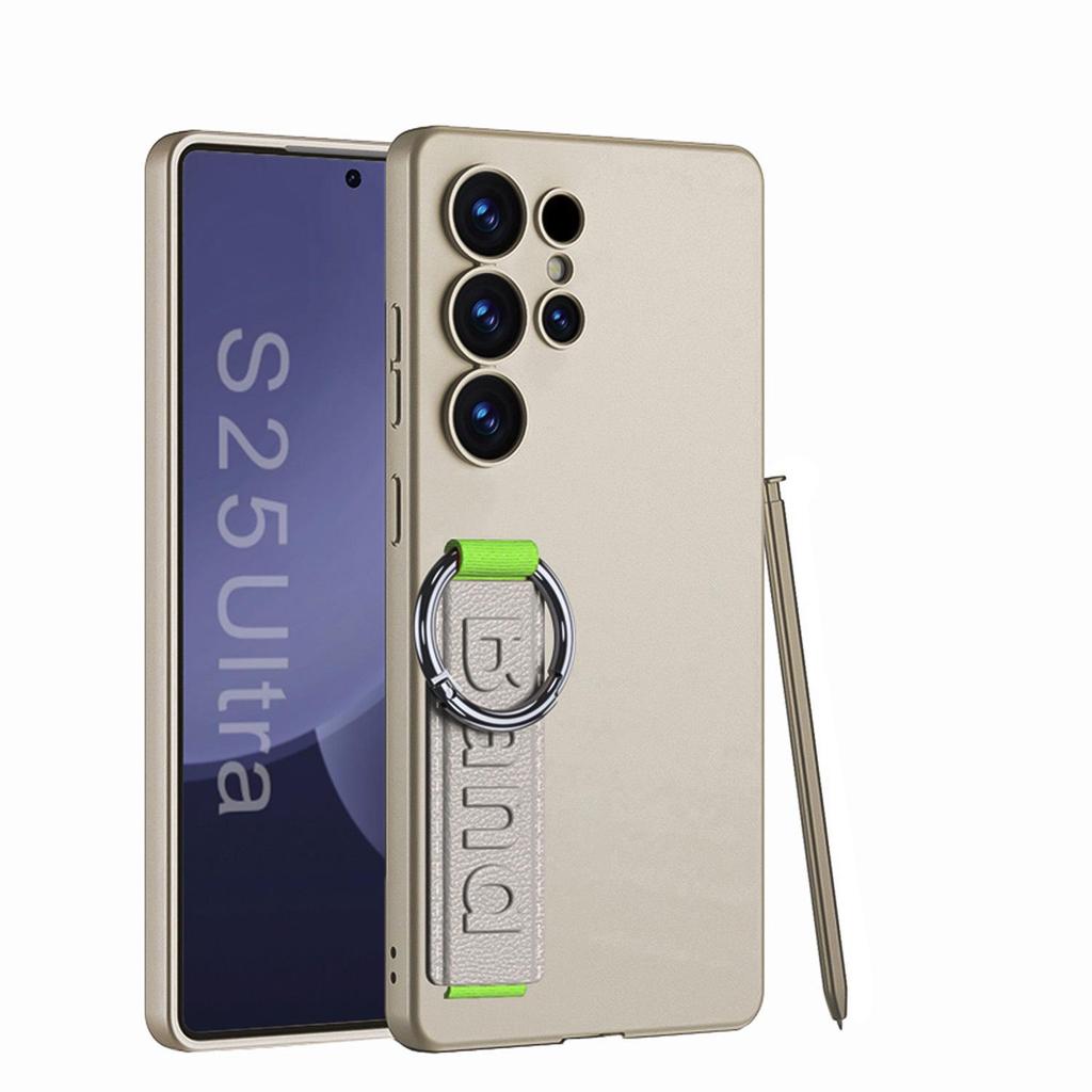Matte Minimalist Wrist Strap Case for Samsung S25 Ultra