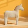 Farmhouse Style Unpainted Horse Statue Handmade Blank Animal Figurine Wooden Horse  Festive Event