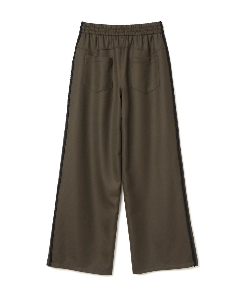 MILLO WOMEN Twill Wide Track Pants [Brown]