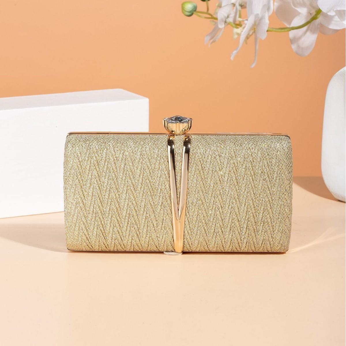 

Evening Bag Clutch Purses For Women Formal Wedding Party Bridal Handbag with Chain Prom Lady Crossbody Shoulder Bags золотой