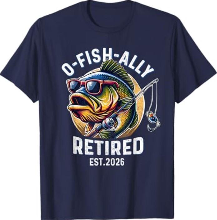 Fisherman Retirement 2026 Ofishally Retired 2026 T-Shirt S разноцветный