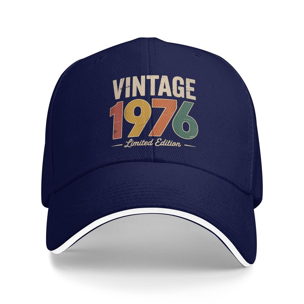 Vintage 1976 Limited Edition 50th Sun Baseball Cap Summer Men Adult  Trucker Hat Wholesale Fashion Outdoor Sport Snapback Cap
