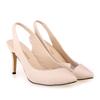 Women Pumps Pointed Toe  Shoes Thin Heels  Wedding Party Girl High  Sole Nude Color  Big Size
