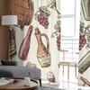 Wine Vintage Sheer Curtains for Living Room Transparent Tulle Window Treatments Bedroom Kitchen Home Decor Veil Drapes