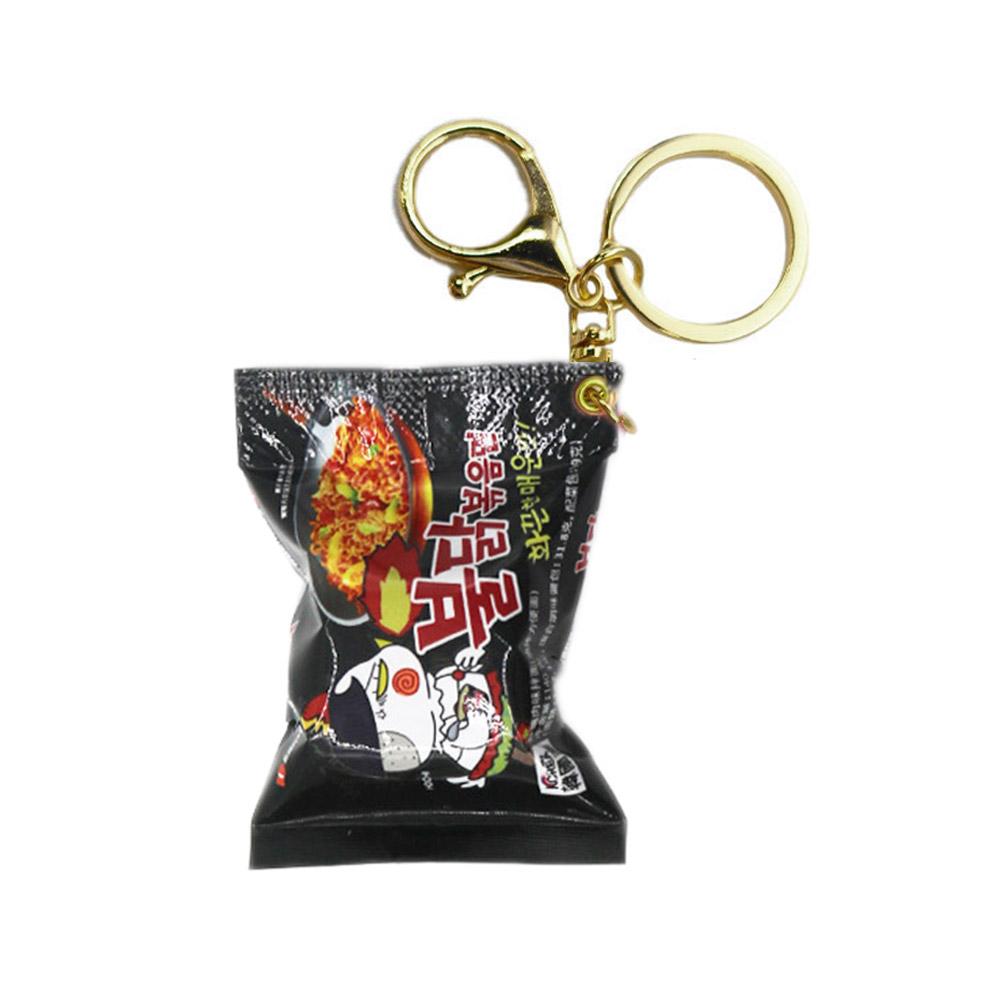Korean Simulation Instant Noodles Keychain On The Phone Mini Snacks Pendant Bag Pendant Car Key Ring Gifts