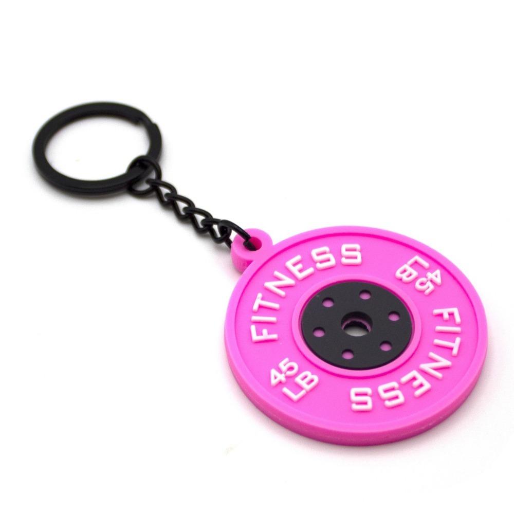 Simulation Barbell Plates Keyring Dumbbell Fitness Series Pendant  Bodybuilder