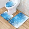 Gradual Change Pattern Toilet Floor Mat Three-Piece Bathroom Three-Piece Carpet Door Mat