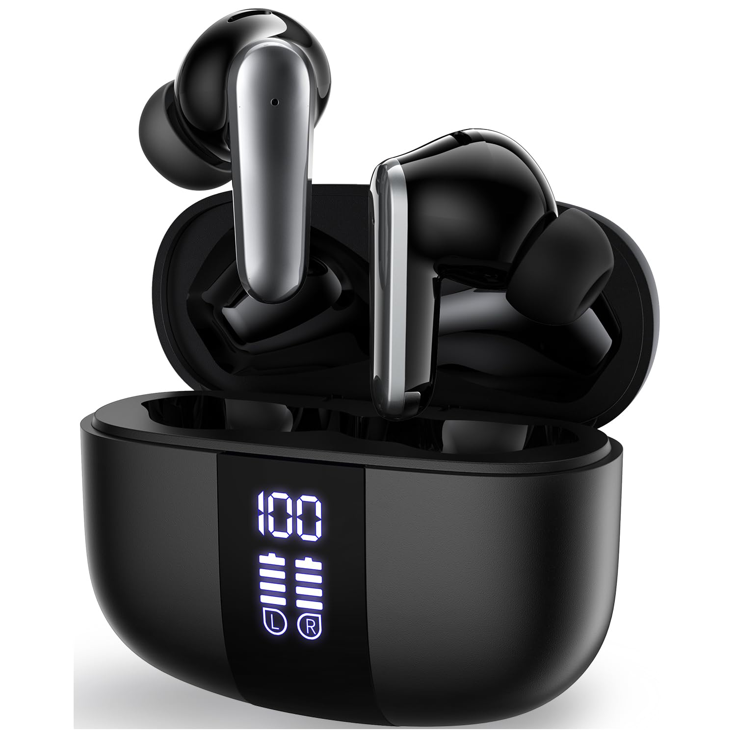 

Беспроводные Bluetooth-наушники Bluetooth Bluetooth Беспроводной Шум LED 45 ч Длительное Hi-Fi Глубокий ENC Автоматический IPX7 Совместимый с Подарком [2025 Передовой 5.4] чёрный