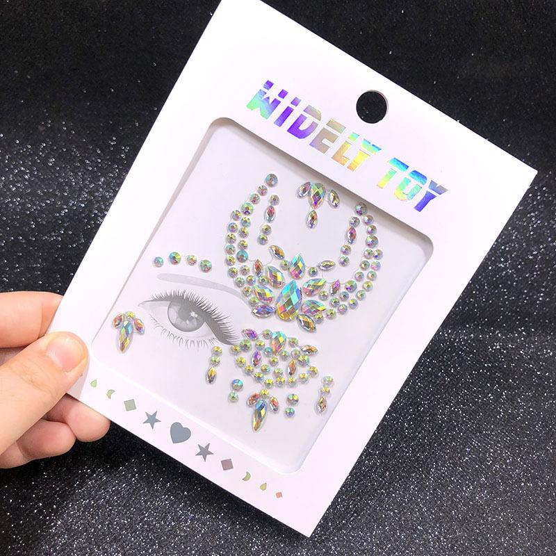 Crystal Tattoo Sticker Glitter Eyeliner Eyebrow Makeup Face Eyes Diamond Temporary Tattoo Rock Rhinestone 3D Eyeliner Stickers