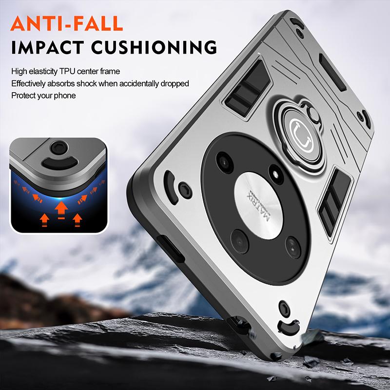 For Honor X9B X9C X50 Luxury New Armor Magnetic Shockproof Case For Honor X50 Camera Lens Protective Phone Cover For Honor X9C