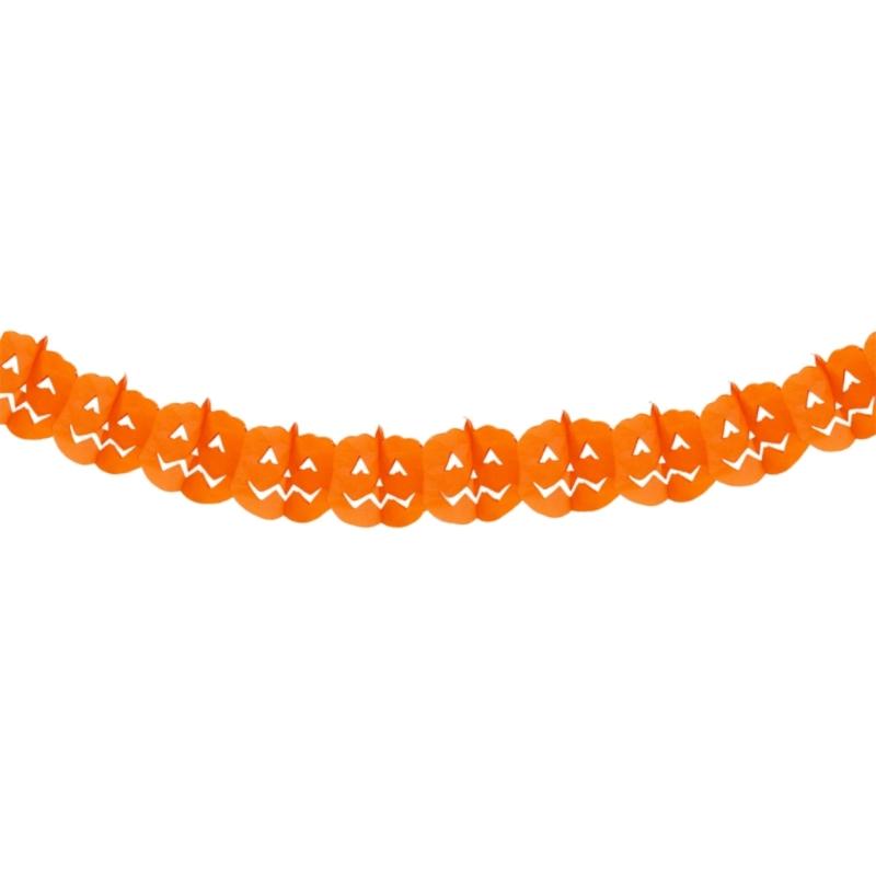 Halloween Paper Garlands Decoration Props Pumpkins/Spiders Shaped Banners Flags Holiday Themed Home Party Ornament