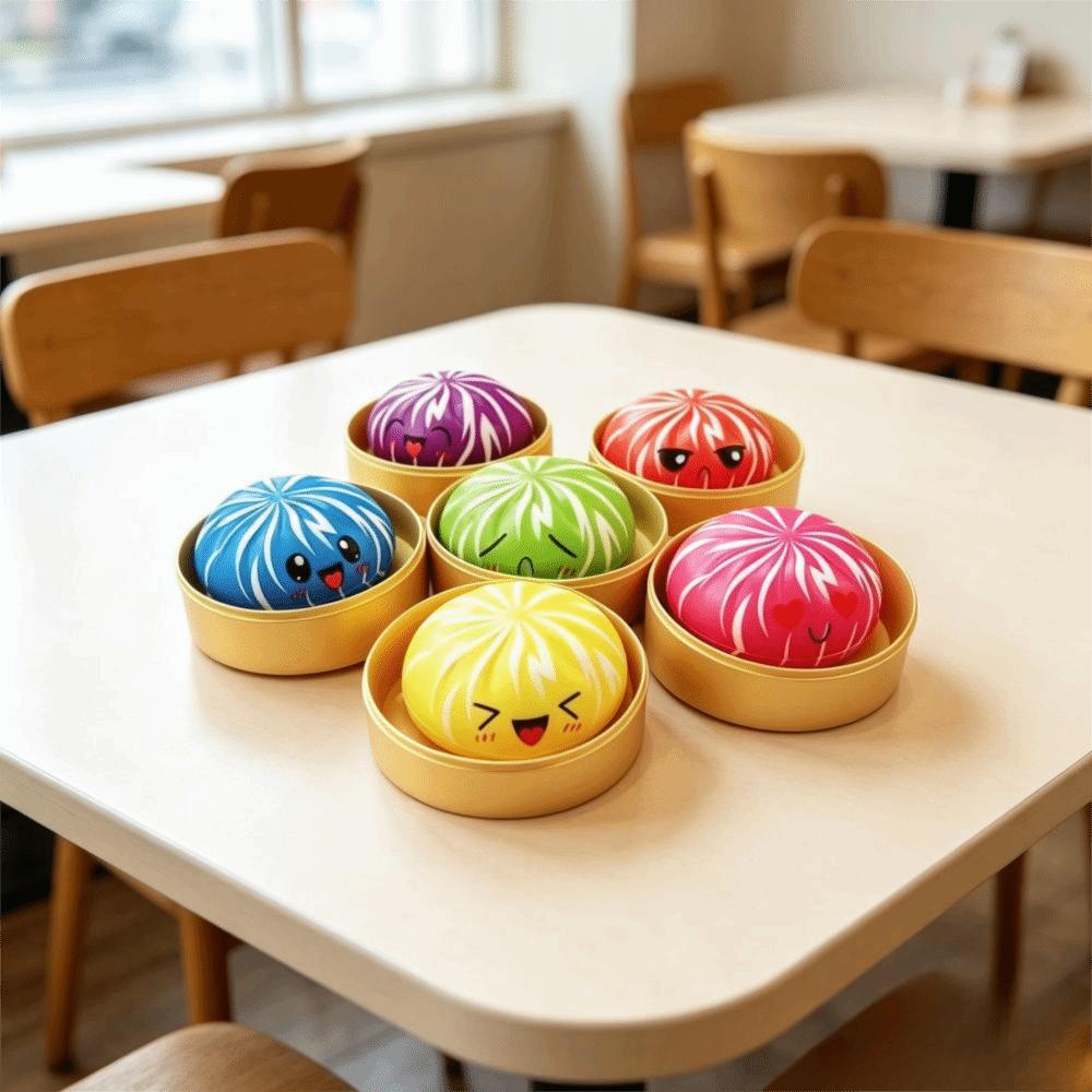 Slow Rebound Steamed Bun Squishy Toy Simulation Dumplings Dumpling Squishy Toy Gift Giving