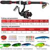 Lure Sea Rod Set: Ultralight Carbon Casting Rod with Long Cast Spinning Reel and Tackle Bag
