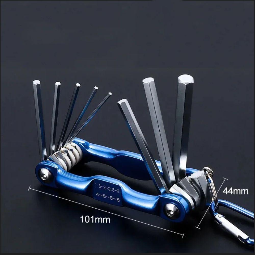 8 In 1 Portable Folding Hex Wrench Screwdriver Folding Allen Wrench Set Hex Key Functional Tools