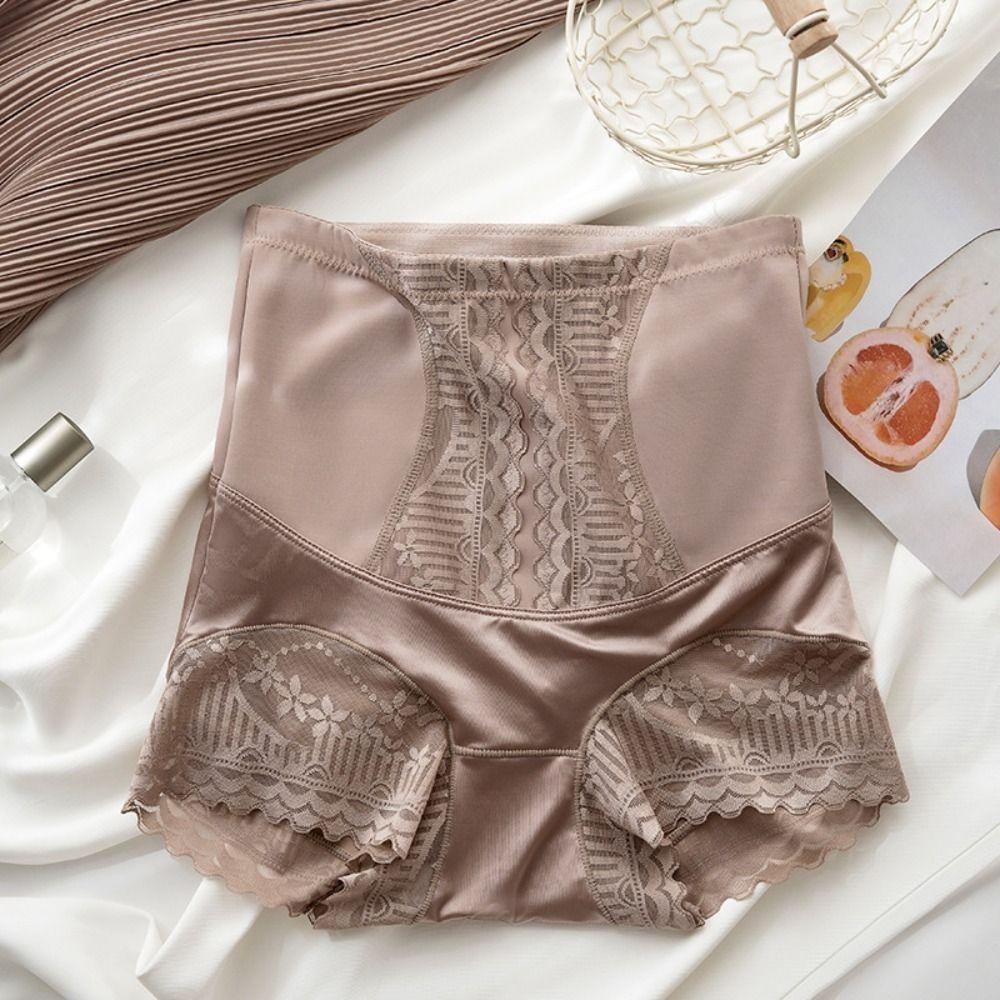 High Waist Slimming Shapewear Lace Flower Butt Lifting Panties Body Shaping Underpants  Lady
