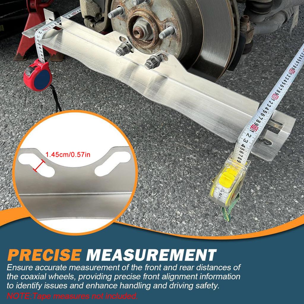 Heavy Duty Toe Alignment Tool Plates, 2PCS Stainless Steel Wheel Alignment Tool Plates with Hanging Holes for Easy Wall