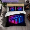 Set Biancheria da Letto Atletico Madrid 3 Pezzi Morbido Set Copripiumino con Federe Stampato Set Decorazione Camera da Letto per la Casa